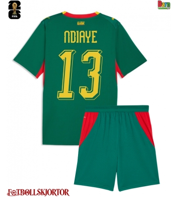 Senegal Iliman Ndiaye #13 Borta Kläder Barn VM 2026 Kortärmad (+ Korta byxor)